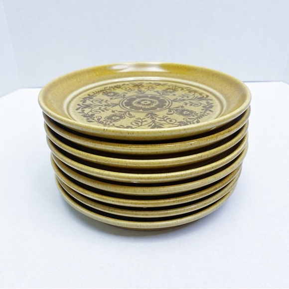 Vintage Set of 8 Homer Laughlin Small Suncrest Plates - Picture 3 of 5